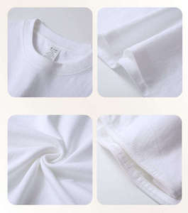 T-shirt en jersey 100 % coton pour homme, manches courtes, col rond, imprimé, coupe décontractée, respirant, écologique, tricoté, teint uni - Product Image 2