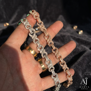 Pulsera de eslabones cubanos de moissanita con incrustaciones de circonitas, brazalete chapado en rodio, joyería para regalo de fiesta - Product Image 1