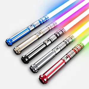 Nexus Sabers Metal Hilt ağır Dueling renk değiştirme Blade siyah Lightsaber Luke Anakin Skywalker LED ışık oyuncaklar için