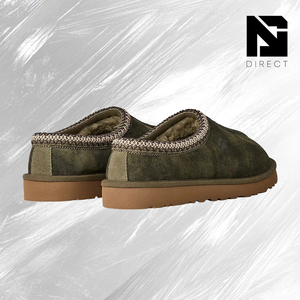 Pantuflas UGG Tasman Baxter 'Burnt Olive' de Gamuza Sintética Sólida con Punta Redonda y Suela de Goma, para Invierno, Interior y Exterior - Product Image 3