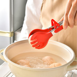 Pince alimentaire multifonctionnelle en silicone anti-chaud à haute température outils de cuisine de cuisson et de pâtisserie pour Steak <span class=keywords><strong>pain</strong></span> Barbecue Grill - Product Image 5
