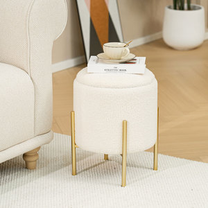<span class=keywords><strong>Pouf</strong></span> rond moderne personnalisé Bailey avec <span class=keywords><strong>tabouret</strong></span> de rangement en velours Teddy Base en métal <span class=keywords><strong>Pouf</strong></span> <span class=keywords><strong>pouf</strong></span> de rangement au <span class=keywords><strong>design</strong></span> simple - Product Image 4