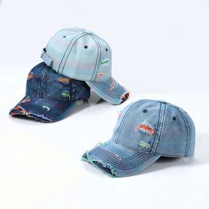 Gorra de Béisbol de Mezclilla Lavada Estilo Retro Artístico Personalizada para Hombre y Mujer, Gorra de Golf Desgastada para Primavera y Otoño, Protección Solar para Exteriores - Product Image 1