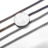 Chaîne à maillons en titane pur en forme de O 3mm 4mm, collier unisexe tendance pour soirée, bijoux de mode pour couples, Nirtoulbe, évaluation par une tierce partie