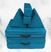 2025 Bestseller 6-teiliges Set Kinder-Spielsofas mit 2 Dreieckskissen und 2 Armlehnen mit Certipur-US-Zertifikat!