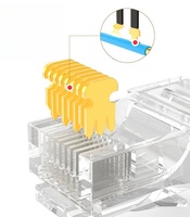 Gran oferta conector de Cable Ethernet 23AWG Cable de red CAT6 enchufe Cat5e CAT6 con conector chapado en oro de 8 pines