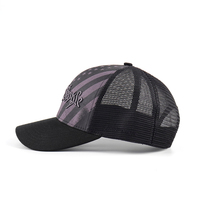 Casquette de sport camouflage USA personnalisée de haute qualité avec broderie et impression de logo, casquette de camionneur unisexe Y2K à 6 panneaux, casquette en maille pour la plage