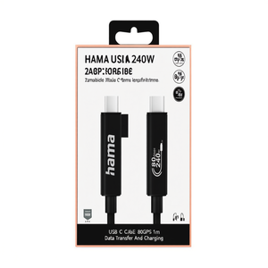 Cavo USB <b>C</b> 240W USB4 Gen4 Black 1m 00200799 - Product Image 3