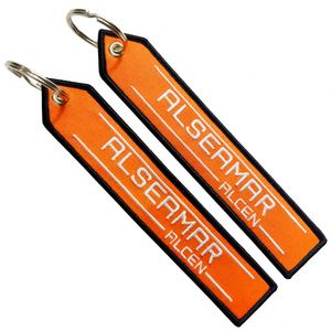 Promotional Wholesale <b>Custom</b> Brand Name Travel Souvenir Woven Embroidery Logo Fabric Keychains Keychain <b>Key</b> Tag - Product Image 4