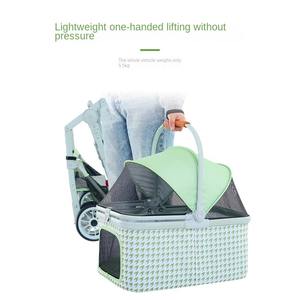 Pliable Luxe 4 Roues Voyage Transporteur Pet Poussette Transporteur Pet Cart Chien détachable Pet Poussette - Product Image 3