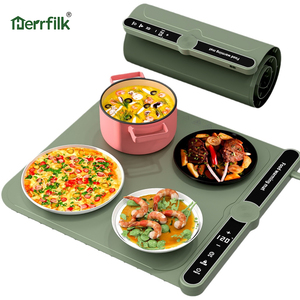 Herrfilk Multi-Functionele Opvouwbare Siliconen Verwarming <span class=keywords><strong>Pad</strong></span> Opvouwbare Elektrische Verwarming Lade Opvouwbare Elektrische Voedsel Verwarming Mat - Product Image 1