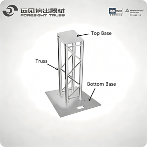 <span class=keywords><strong>Support</strong></span> de treillis d'éclairage en alliage d'aluminium, structure en treillis emboîtable, <span class=keywords><strong>pilier</strong></span> de treillis à montage rapide pour équipement d'éclairage - Product Image 3