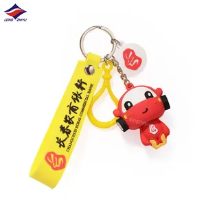 Longzhiyu 17 Năm Nhà Sản Xuất Tùy Chỉnh 3D PVC Keychain Nhà Máy Bán Buôn Cao Su Tổ Chức Sự Kiện Quà Tặng