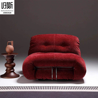 Fauteuil paresseux moderne de luxe en tissu chenille, une place, avec éponge haute résilience, confortable, pour salon et centre commercial