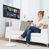 Televisor Inteligente Interactivo de 32 Pulgadas y 1080p |   Monitor Táctil Android con Panel Giratorio, Soporte de Pie para Exteriores, Autoservicio Comercial