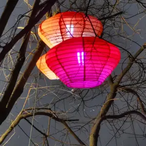 Farol colgante de seda para exteriores, farol chino tradicional de Año Nuevo, color rojo y rosa, 2023