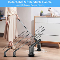 Brosse de nettoyage électrique à rotation Brosse de bain Éponges Épurateurs Machine à récurer les sols avec poignée d'extension Brosse adaptative
