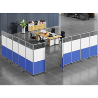 Modern Soundproof Movable Tempered Glass and MDF Partition Wall Panels and Doors for Home Office & School