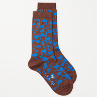 Chaussettes habillées d'été fines et respirantes pour femmes, antibactériennes, à motif floral, en coton égyptien et nylon, pour usage quotidien, avec logo sur le dessous.