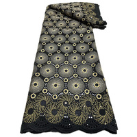 Tissu de dentelle suisse motif rond tissu brodé dentelle ajourée vêtements de mariage jupe femmes dentelle de voile suisse africaine