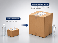 Machine de scellage de cartons électrique à fin de ligne avec système d'impression d'étiquettes intégré à ajustement adaptatif pour l'automatisation de l'emballage