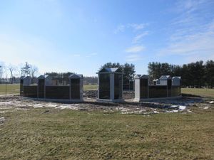 72 niches Granite Columbarium Granite Tombstone Traditional Design Unionstone CL06 for Cemetery Use - Product Image 6