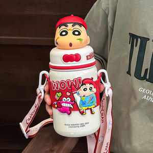 Bouteille d'eau isotherme Crayon Shinchan 500 ml avec paille pour enfants, cadeau été 2024 - Product Image 3