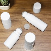 Bouteille à rouleaux en PP de 30ml 50ml 60ml Bouteilles à bille en plastique blanches vides personnalisées pour sérigraphie pour parfum, déodorant et huile essentielle