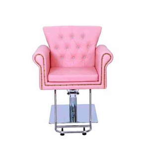 Chaise de salon de coiffure Hongzhi rose, réglable en hauteur, pour coupe de cheveux et coloration, usage commercial - Product Image 1