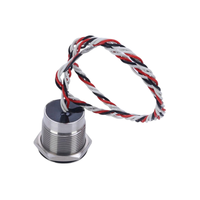 Interrupteur à capteur infrarouge étanche IP68 de 19 mm, interrupteur inductif sans contact en acier inoxydable avec distance de détection réglable et LED