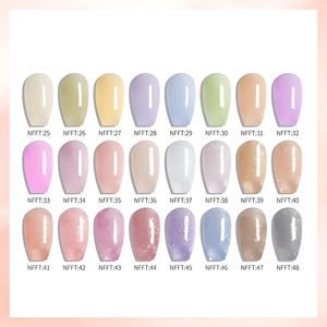 Vernis Gel Transparent <span class=keywords><strong>Rose</strong></span> Lacté Naturel Effet Gelée Nude UV LED pour Ongles, Fournitures d'Art Ongulaire, Marque Privée - Product Image 6