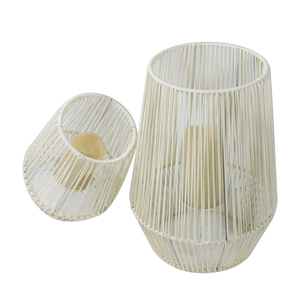 Lanterna solare del Rattan di stile della frangia della candela di <span class=keywords><strong>grandi</strong></span> dimensioni decorativa del Patio esterno impermeabile all'ingrosso della fabbrica con la struttura del ferro - Product Image 4