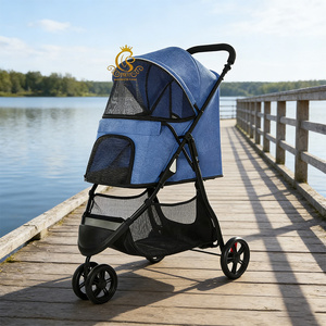 Poussette pliable légère pour animaux de compagnie EUR PET, modèle PC106, poids net de 4,6 kg, idéale pour les voyages et les courses avec <span class=keywords><strong>chat</strong></span> ou <span class=keywords><strong>chien</strong></span> - Product Image 1