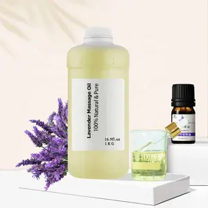 1000ml Lavender Massage Oil 100% Natural Full Body Massage Lotion & Massager Relaxing