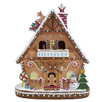 Village de Noël Animé en Pain d'Épices avec Lumières LED Colorées – Décoration de Fêtes 2026 – Cadeaux en Gros
