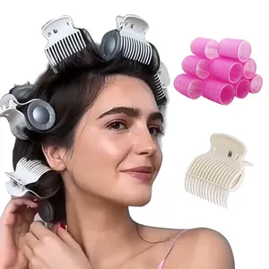 Salon Plastic Crocodile Barrette Holding Hair Section Clips Grip Tool Accessories Hair Rollers Set Hair Curlers DIY Holding
