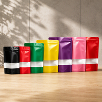 Sacs refermables personnalisés 9x14cm en PE BOPP recyclable avec fenêtre, pour emballage alimentaire (Biltong/Bœuf séché)