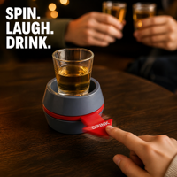 Jeu de verres à shot rotatifs 'Spin the Shot' avec flèche et verre personnalisables en couleur, jeu de boisson pour fêtes et bars, vente en gros