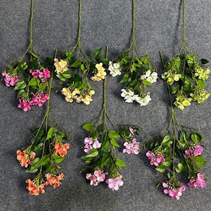 Bouquet d'hortensias artificiels à 4 têtes, fleurs en soie pour décoration de mariage et arrangement de salon - Product Image 2