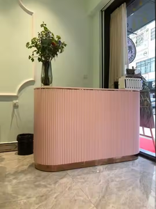 Office Furniture Beauty Salon Modern <b>Small</b> Green Reception <b>Desk</b> Front <b>Desk</b> Counter - Product Image 4