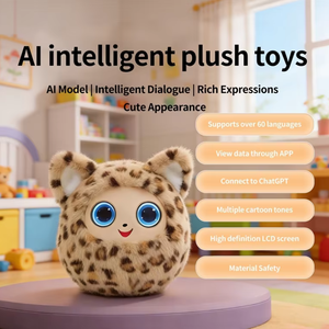 Robot Inteligente de Peluche Relleno de Algodón PP Súper Suave con Ojos LCD, Juguete con IA, Regalo de Cumpleaños para Niños - Alivio del Estrés y Compañero Literario - Product Image 3