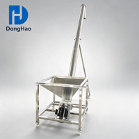Nouvelle Ligne d'Assemblage de Trémies Carrées Convoyeur à Vis Incliné Semi-Automatique pour Poudres et Particules Capacité 200kg/h 380V Dong Hao