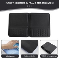 Ensemble de tapis de clavier et de souris ergonomiques en mousse à mémoire de forme, couleur unie, repose-poignets antidérapant, tapis de bureau noir personnalisable en stock pour le bureau