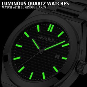 Reloj de Cuero de Lujo para Hombre de 42 mm, con Cristal de Zafiro, Esfera Grande, Movimiento de Cuarzo, Logotipo Personalizado, Importado de Japón, Última Moda - Product Image 5