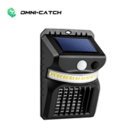 Tueur d'insectes électrique solaire anti-moustiques avec éclairage LED, lampe de camping carrée en plastique solide et étanche