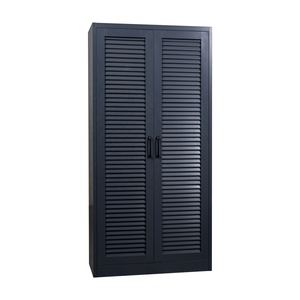 <span class=keywords><strong>Armoire</strong></span> de Rangement Moderne en Métal à Portes Persiennées, Casier en Acier <span class=keywords><strong>Grande</strong></span> Capacité, Dressing Vertical pour Chambre et Bureau - Product Image 5