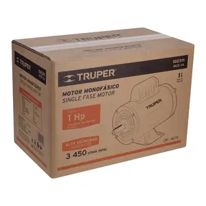 Truper 1 HP Motor de inducción asíncrono de alta velocidad Monofásico 220V AC 3000RPM Protección cerrada - Product Image 4