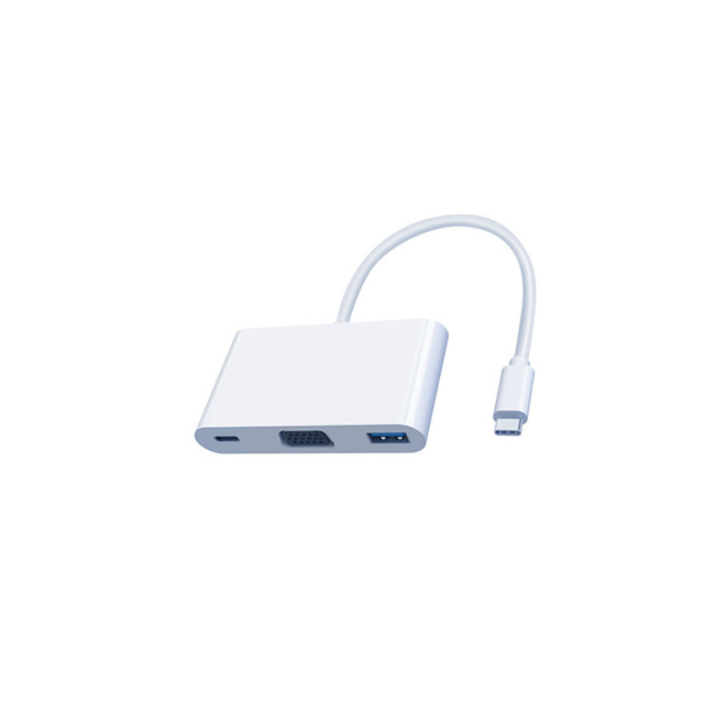 Factory Usb Type c to Vga Adapter Male to Female Converter Abs Shell Type c to Vga 1080P@60hz Usb c Hub Mobile Screen Projection
