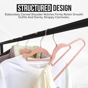 Cintres en velours noir floqués pour costumes et vêtements – Nouveauté 2026 – Vente chaude - Product Image 4