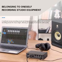 Carte son externe professionnelle TNH MD22 Mini Audio Mixer USB pour ordinateur, sans pilote, pour l'enregistrement en studio et la production musicale